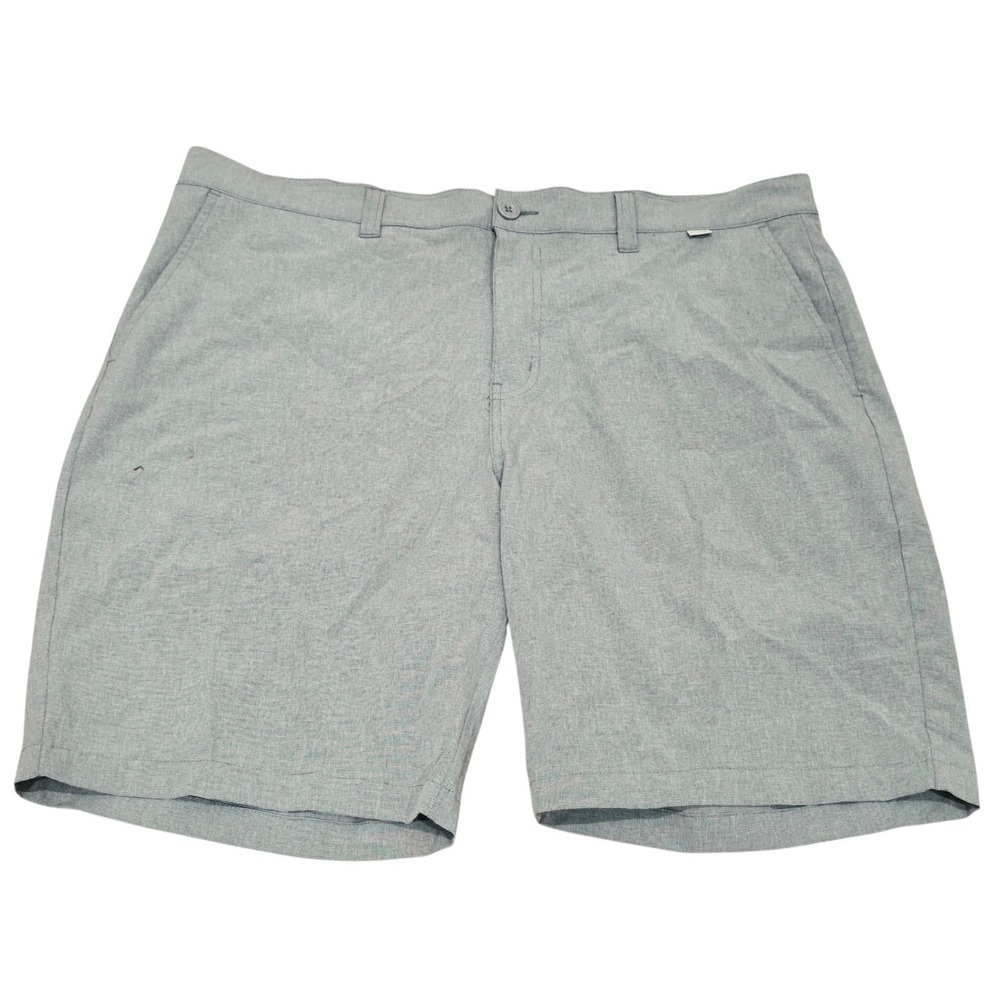 Travis Mathew Mens 40 Gray Golf Shorts Stretch Performance Flat Front